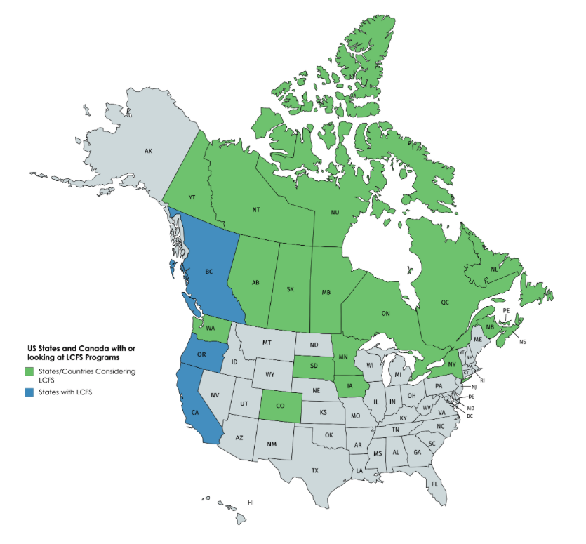 Insights: States with Low Carbon Fuel Standards & Those Considering One